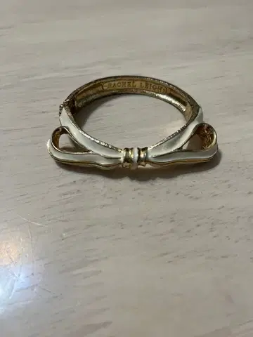 레이첼 리본 뱅글 골드/화이트