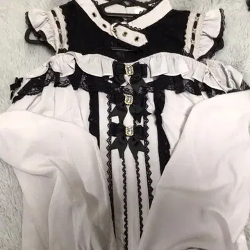 LIZLISA 3개 리본 프론트 초커 블라우스 핑크 블랙