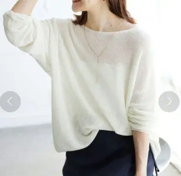 SLOBE IENA 린넨 혼방 보트넥 니트