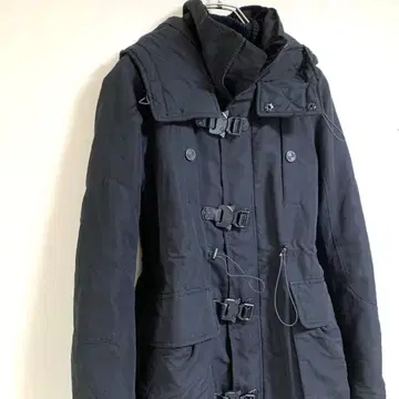 SLY 블랙 모즈 코트 다운 y2k 헤이세이 갸루