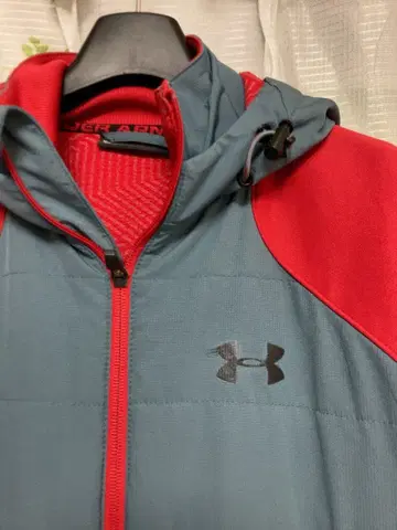 [ Under Armour ] 그레이/레드 후드티 S/M/P