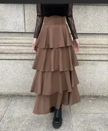 JUNOAH 코르셋 디자인 프릴 스커트