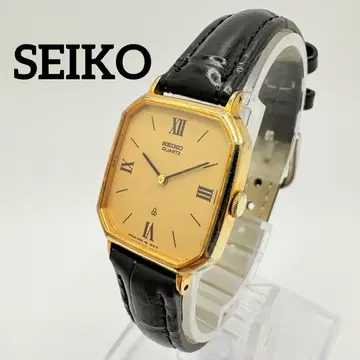 새상품 배터리 작동품 SEIKO 새상품 벨트 골드 스퀘어 손목시계 드레스