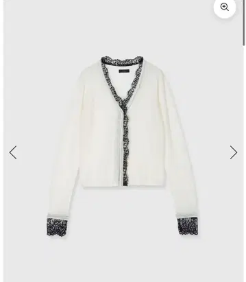 아뉴앙스 아이래쉬 레이스 트리밍 니트