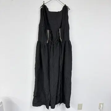 롱 원피스 [ XL 상당 ] 블랙 슬리브리스 무지 심플