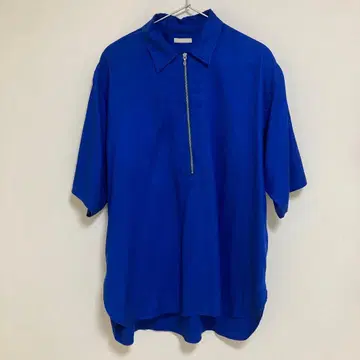 RAYON LINEN TWILL HALF-ZIP SHIRT