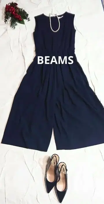 BEAMS LIGHTS 네이비 콤비네존 올인원