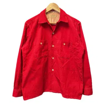 60s 빈티지 셔츠 코듀로이 루프 칼라 셔츠