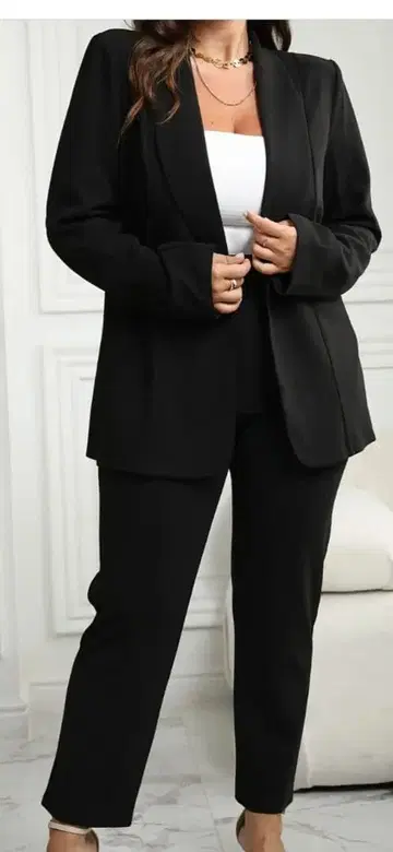 블랙 수트 셋업 1XL