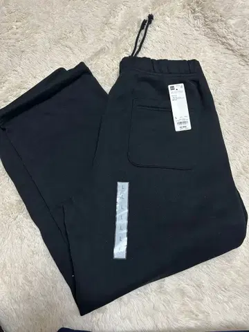 GU 블랙 헤비 웨이트 와이드 스트레이트 팬츠 L 사이즈