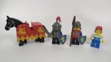 레고 미니 피규어 크루세이더 갑옷 말 성 6081 정품 부품 말 포함