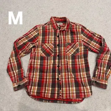 새상품급 헤비 플란넬 셔츠 빨간색 체크
