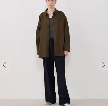 갤러리 바이 스톤 웨이브 코튼 오버 셔츠 블루종