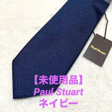 [ 미사용품 ] 폴 스튜어트 넥타이 네이비 깃 끝 8cm