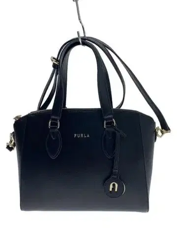 FURLA 블랙 가죽 핸드백