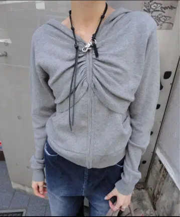 Oriens JOURNAL STANDARD 니트 개더 지퍼 상의