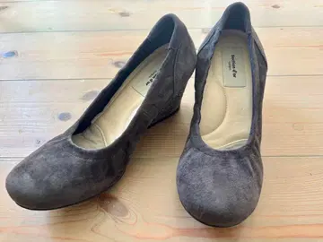 Section d'or 그레이 스웨이드 웨지힐