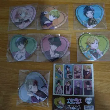 Honey Works 트레이딩 하트형 캔뱃지 7종 세트