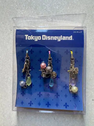 도쿄 디즈니랜드 스트랩 3개 세트 신데렐라