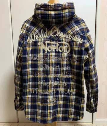 Norton 체크 무늬 플란넬 셔츠 XL