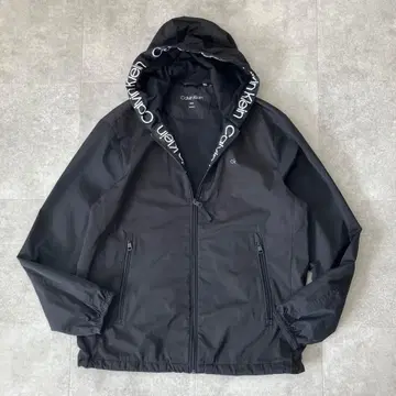 캘빈클라인 나일론 후드티/로고/윈드 브레이커/M