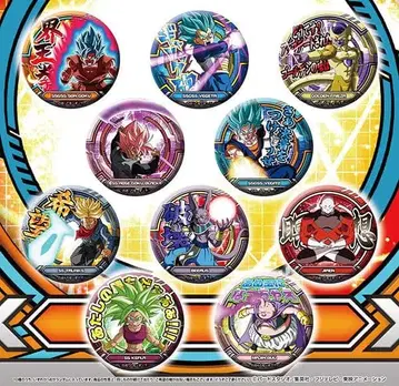 드래곤볼 슈퍼 도칸 캔뱃지 10종 풀컴프