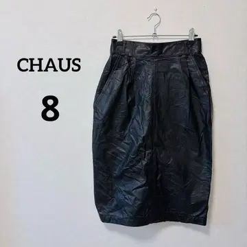 CHAUS [ 8 ] 가죽 블랙 타이트 스커트 해외 구제 의류