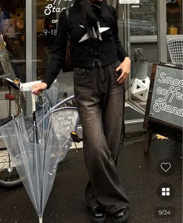 nugu felice rinka. 빈티지 워시 와이드 데님 팬츠