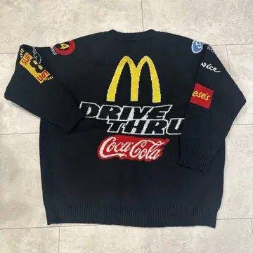 맥도날드 로고 니트 스웨터 가디건