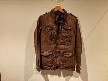 Cathy jane 충전솜 다운 브라운 가죽 자켓 양가죽 사이즈 S