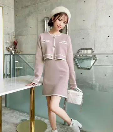 미셸 마카롱 바이컬러 원피스