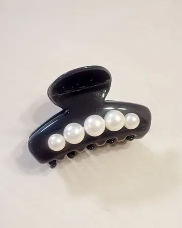 컴플렉 비즈 블랙 헤어 클립