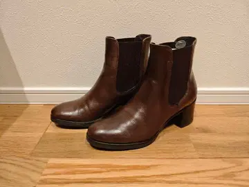 EVOL 천연 가죽 힐 사이드 고어 부츠