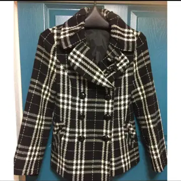 윌 셀렉션 숏 더블 자켓 코트 체크 일본제 사이즈 1