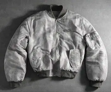 그레이 MA-1 자켓 짧은 기장 y2k 자켓 밀리터리