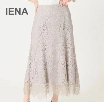 IENA 이에나 레이스 플레어 스커트 그레이