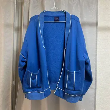 파란색 플리스풍 가디건