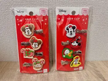 다이소 Disney 크리스마스 헤어 클립 세트