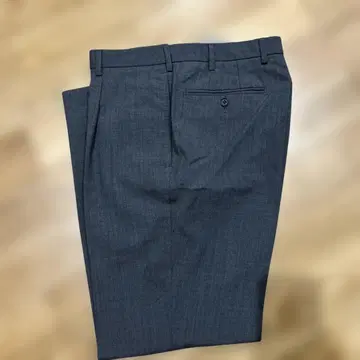 클리닝 완료 다크 그레이 슬랙스 폴리에스테르 혼방