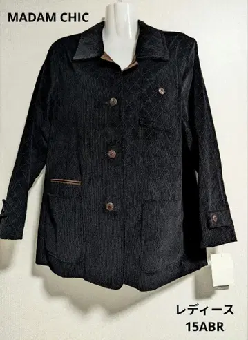 MADAM CHIC 여성용 아우터 코듀로이 블랙