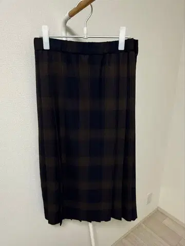 Handsof creation 체크 무늬 플리츠 스커트