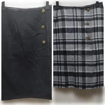 [ any SIS ] 리버서블 2way 랩스커트 체크 125