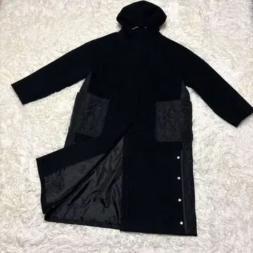 [ 아티클 ] 퀼팅 자켓 롱 코트 미사용품 후드 부착 L