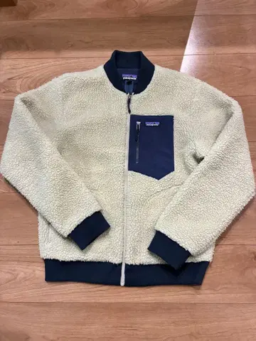 플리스 자켓 아이보리 네이비