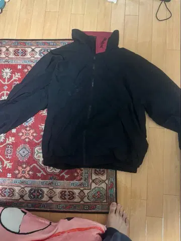 JANSPORT 나일론 자켓 짧은 기장 블랙