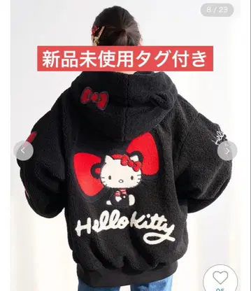 스나이델 [ HELLO KITTY ] 프리미엄 후드티 키티 SNIDEL