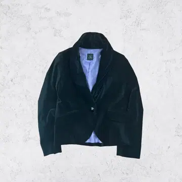 레이빔즈 긴팔 테일러드 자켓 벨로아 블랙 1버튼 S 안감 보라색