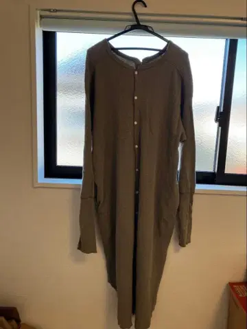 Americana 카키 니트 롱 원피스