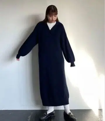 etre tokyo 폴로 롱 니트 원피스