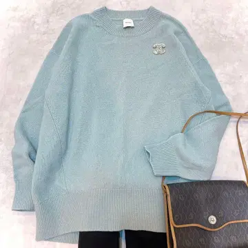 스픽앤스팬 울 x 캐시미어 니트 풀오버 일본제 민트 F